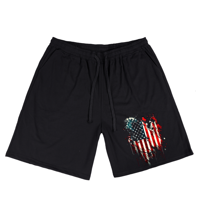 Men's American Flag Plus Size T-Shirt & Short