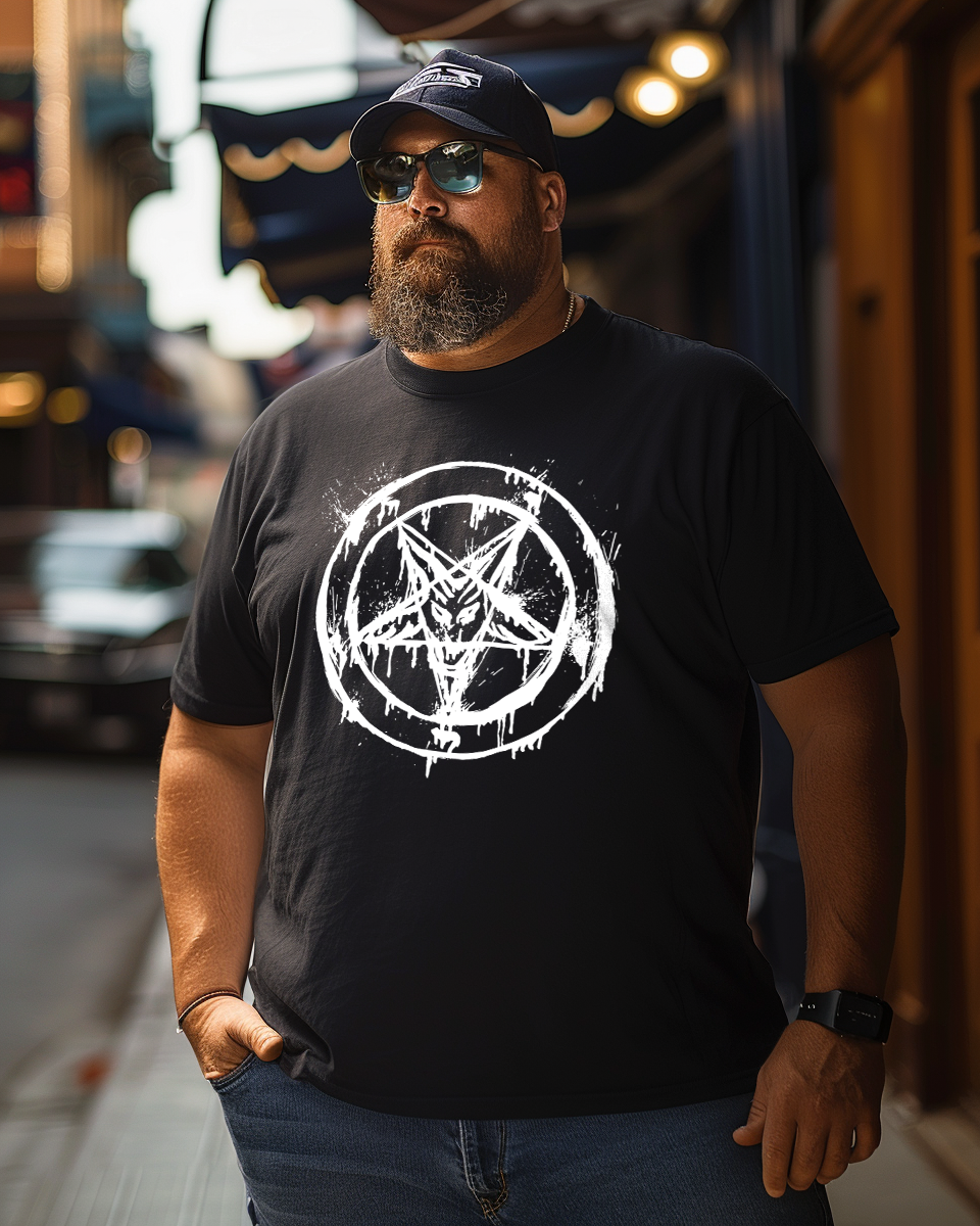 Baphomet Print Plus Size T Shirts