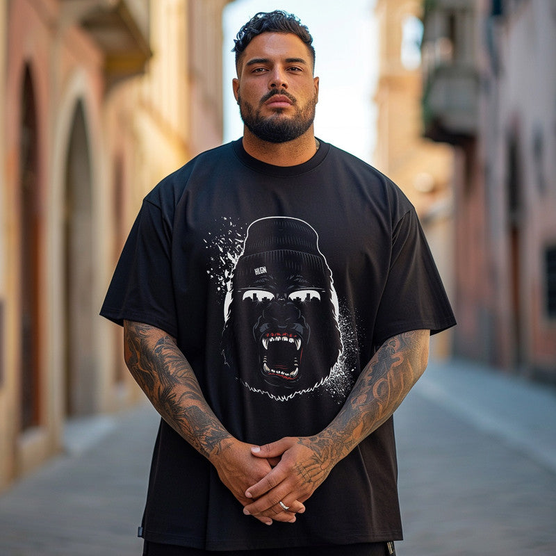 Men's Screaming Gorilla Plus Size T-Shirt & Short