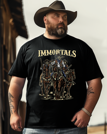 Men's IMMORTALS Print Plus Size T-shirt