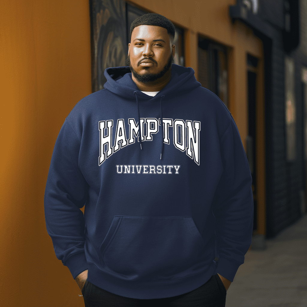 HAMPTON UNIVERSITY Men's Plus Size Hoodie