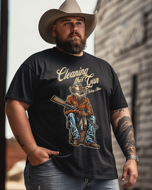 Men's CLEANING THIS GUN - RODNEY ATKINS Print Plus Size T-shirt
