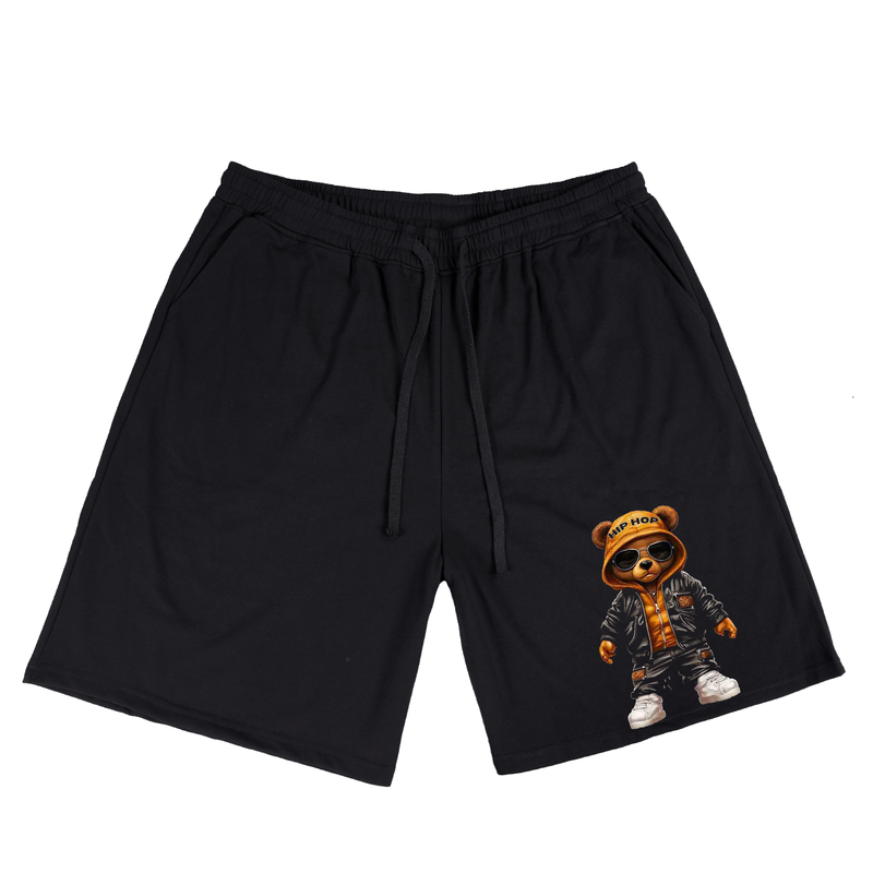 Men's Hip Hop Style Teddy Bear Plus Size T-Shirt & Short
