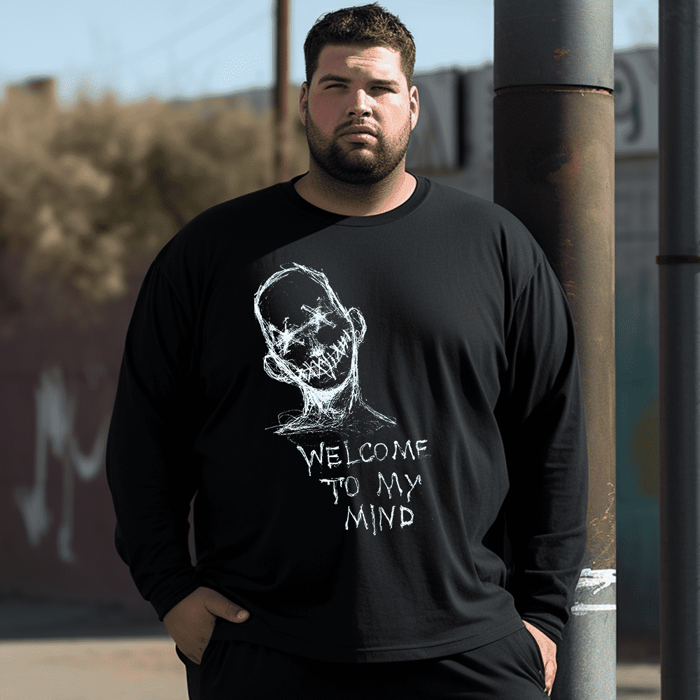 Welcome To My Mind Plus Size Long Sleeve T-Shirt