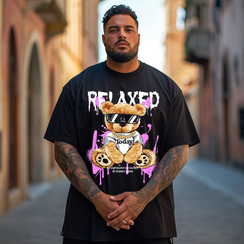 Men's Relaxed Bear Plus Size T-Shirt & Short