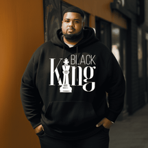 Black King  Men's Plus Size Hoodie