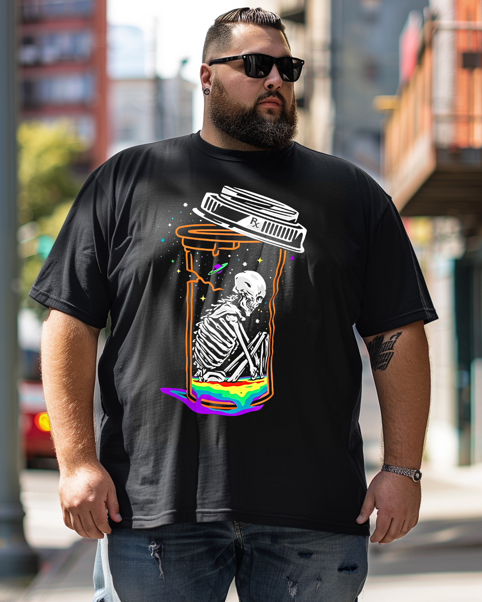 Extreme Lonely, Men Plus Size Oversize T-shirt for Big & Tall Man