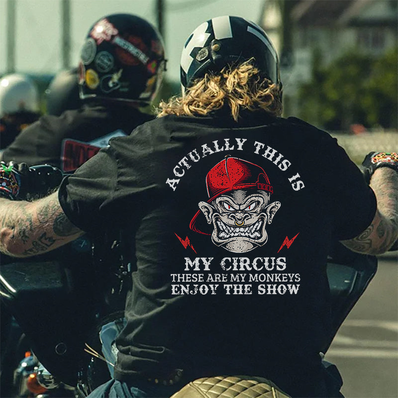 Men's Actually This Is My Circus Enjoy The Show Plus Size T-Shirt & Short