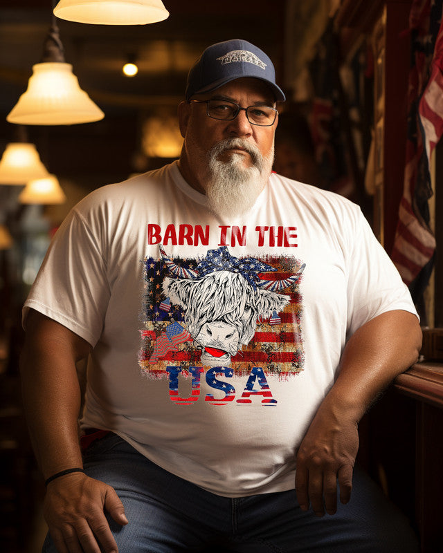 Men's Barn in the USA Plus Size T-shirt