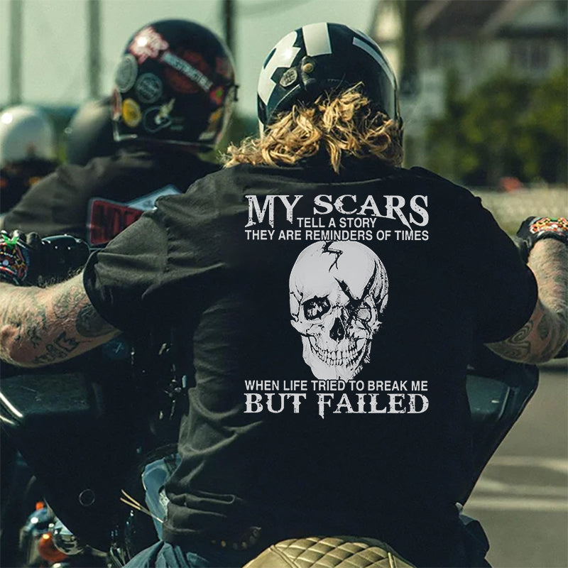 Men's My Scars Tell A Story They Are Reminders Of Times When Life Tried To Break Me Plus Size T-Shirt & Short
