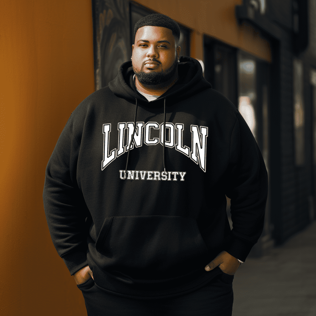 LINCOLN UNIVERSITY Men's Plus Size Hoodie