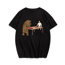 Bears playing table tennis oversized T-shirt