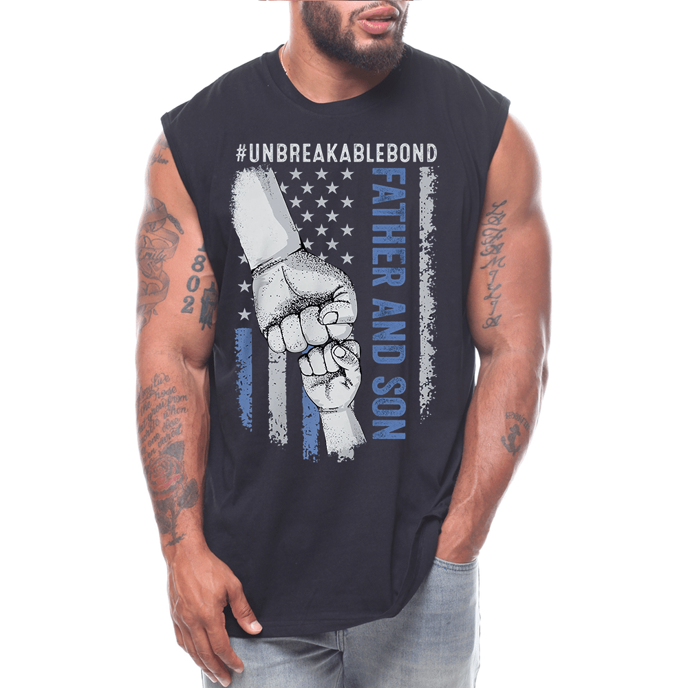 Father Daughter, Father Son Unbreakable Bond  Mens Sleeveless Tee