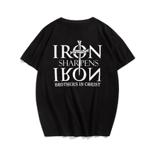 Iron Sharpens Iron Brothers In Christ Plus Size Oversize T-shirt for Big & Tall Man