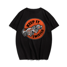 Keep It Twisted Plus Size T-Shirt, Creative Men Plus Size Oversize T-shirt for Big & Tall Man