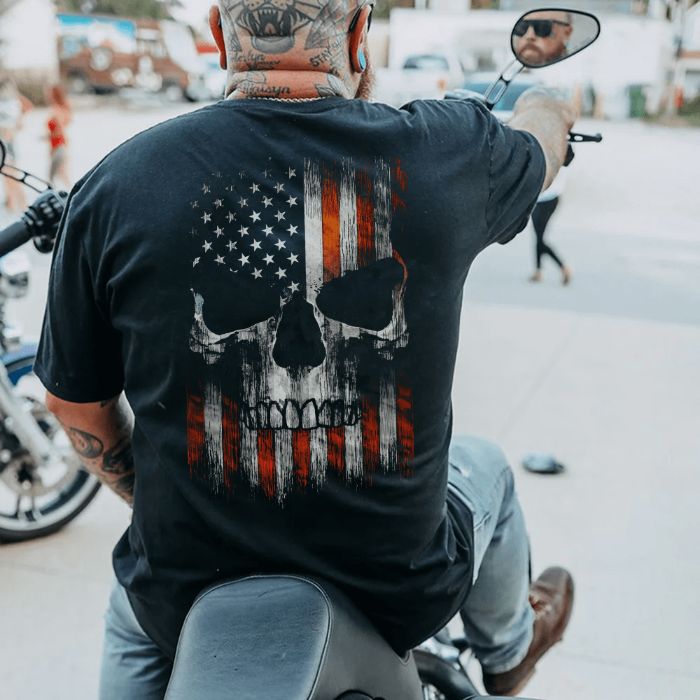 Patriotic Skull Plus Size T-Shirt
