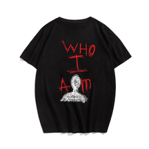 Who I Am, Creative Men Plus Size Oversize T-shirt for Big & Tall Man