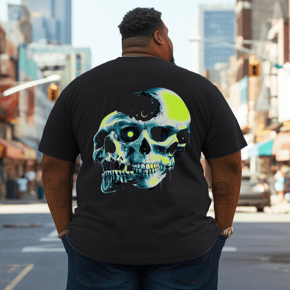 Back Fashion Skull Style Plus Size T-Shirt