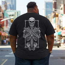 Line Skull Plus Size T-Shirt