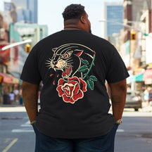 Panther Rose man's Plus Size T-Shirt