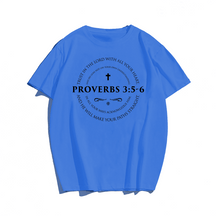 Proverbs 3:5-6 Men Plus Size Oversize T-shirt for Big & Tall Man
