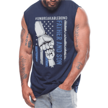Father Daughter, Father Son Unbreakable Bond  Mens Sleeveless Tee