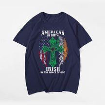 Limited Edition - American By Birth Irish By The Grace Of God Men's T-Shirts