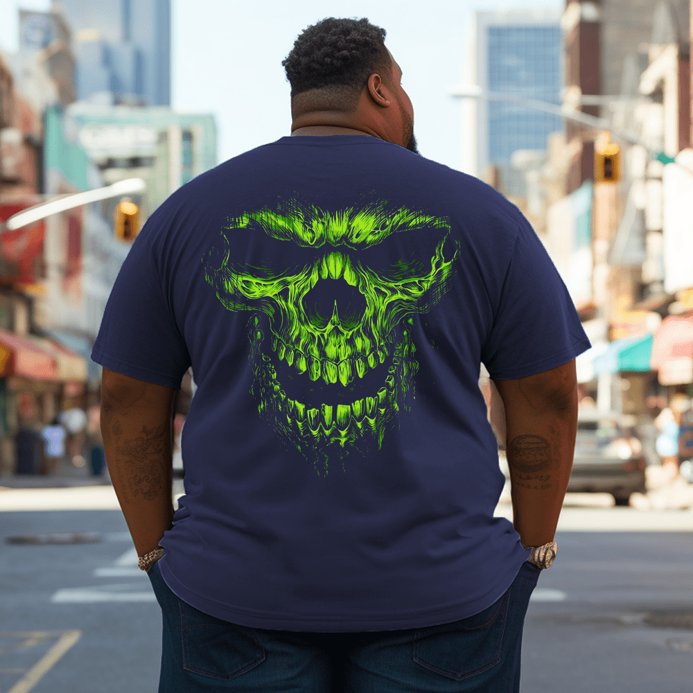 Men's Shredder Skull  Plus Size T-Shirt