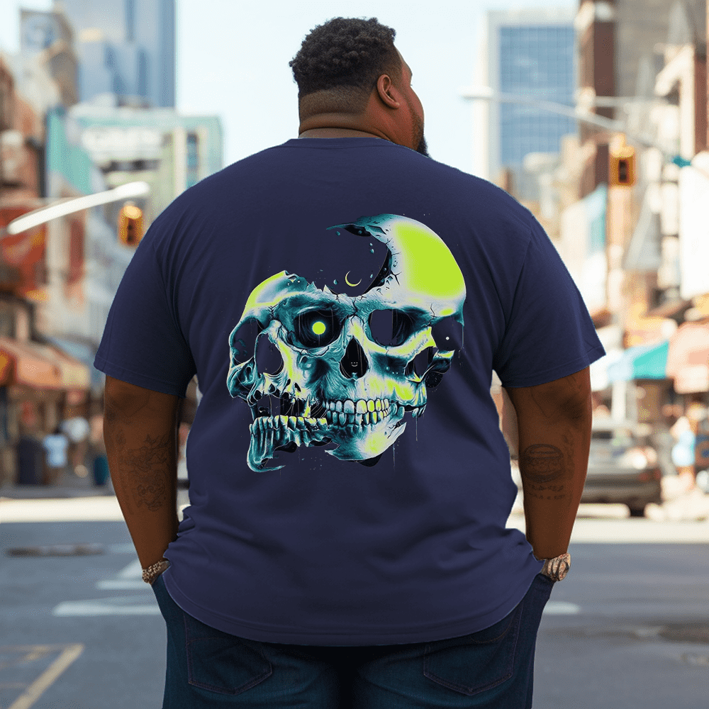 Back Fashion Skull Style Plus Size T-Shirt