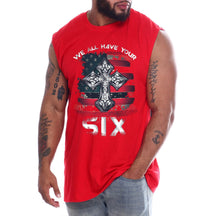 We All Have Your Six Cross Mens Sleeveless Tee