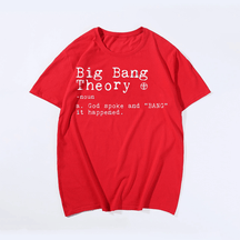 God's Definition of The Big Bang Theory Men Plus Size Oversize T-shirt for Big & Tall Man