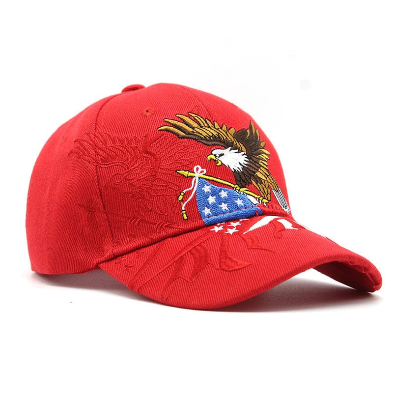 American Flag Eagle Embroidered Baseball Cap