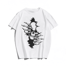 Skeleton In The Crack, Creative Men Plus Size Oversize T-shirt for Big & Tall Man