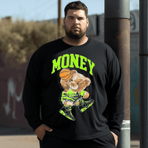 Money Bear Plus Size Long Sleeve T-Shirt