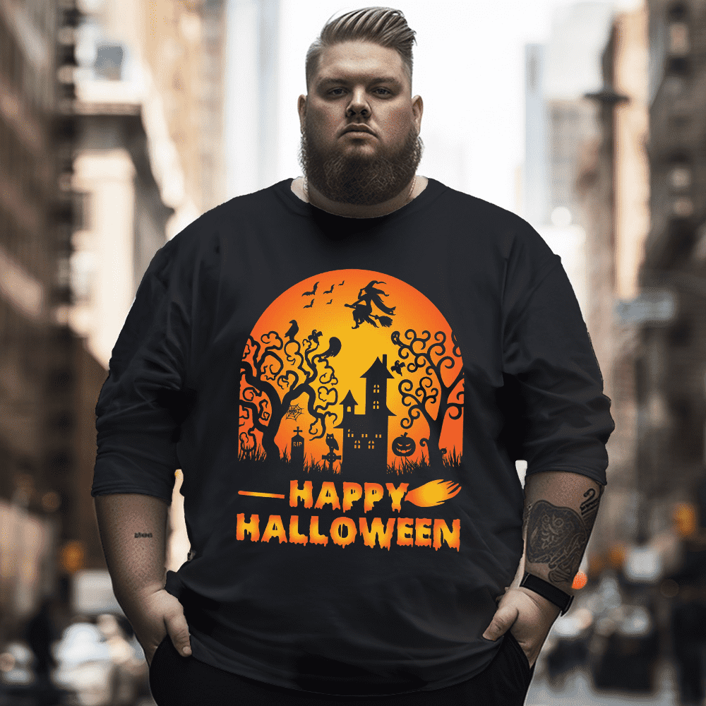Happy Halloween Plus Size Long Sleeve T-Shirt