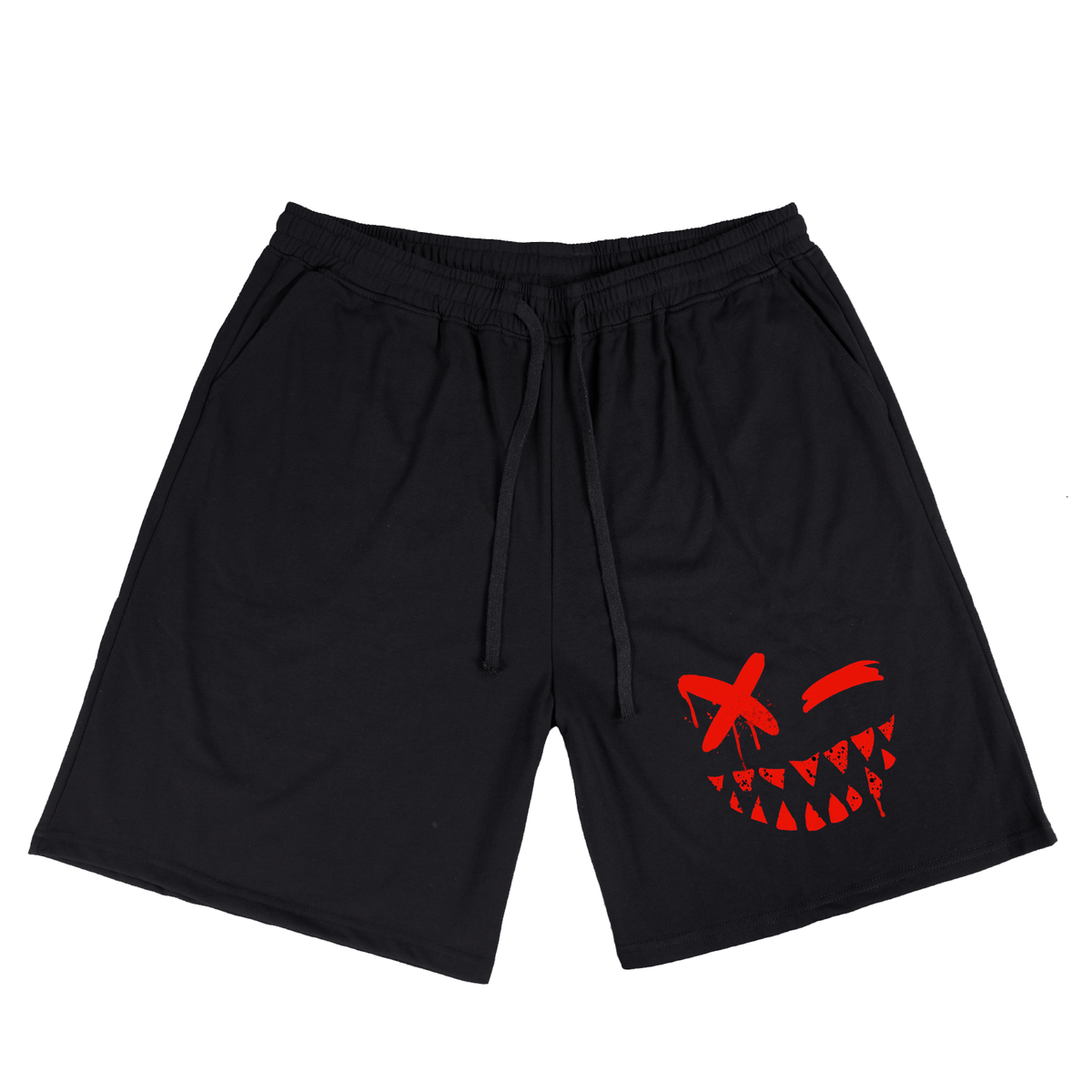 Evil Smile  Print Plus Size Shorts