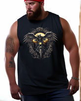 Skeleton motorcycle with wings Men's Sleeveless Tee