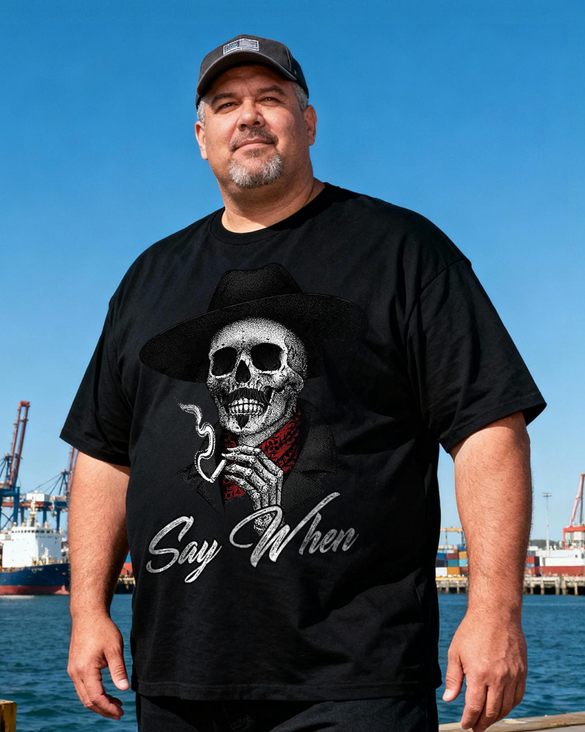 Until Valhalla for Men's Big & Tall 100% Cotton T-Shirt