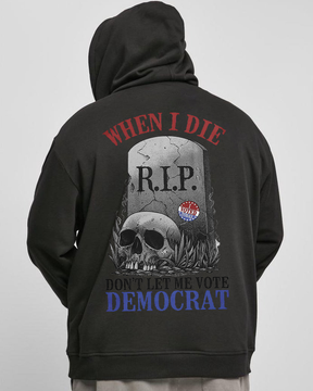 Don't Let Me Vote Democrat Men's Plus Size Hoodie
