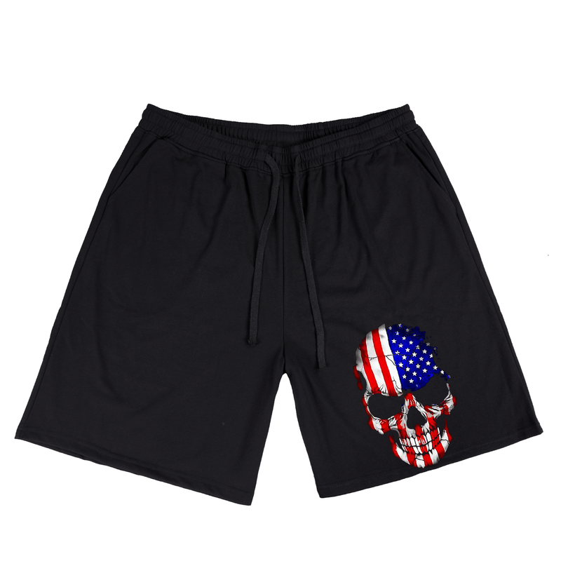 Men's USA SKULL Plus Size T-Shirt & Short,