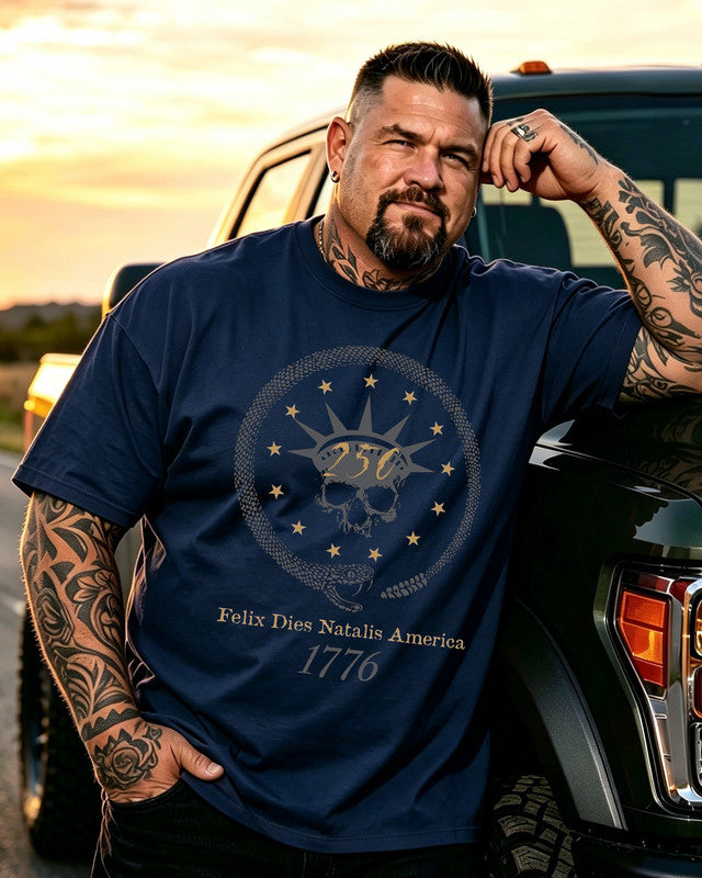 Men's 250-America Big & Tall 100% Cotton T-shirts