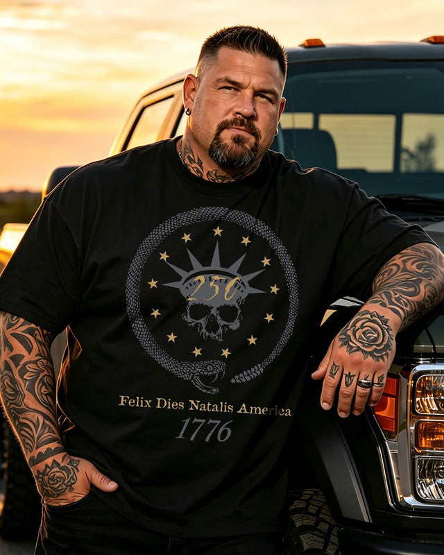 Men's 250-America Big & Tall 100% Cotton T-shirts