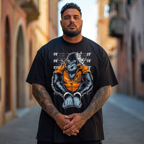 Men's Smoking Gorilla Plus Size T-Shirt & Short