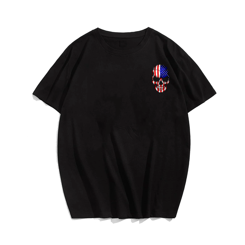 Men's USA SKULL Plus Size T-Shirt & Short,