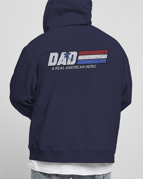Men's Dad - A Real American Hero Plus Size Hoodie