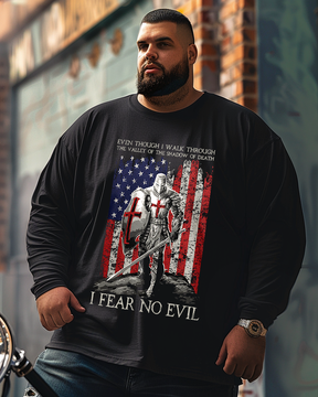 Men's The Crusader Plus Size Long Sleeve T-Shirt