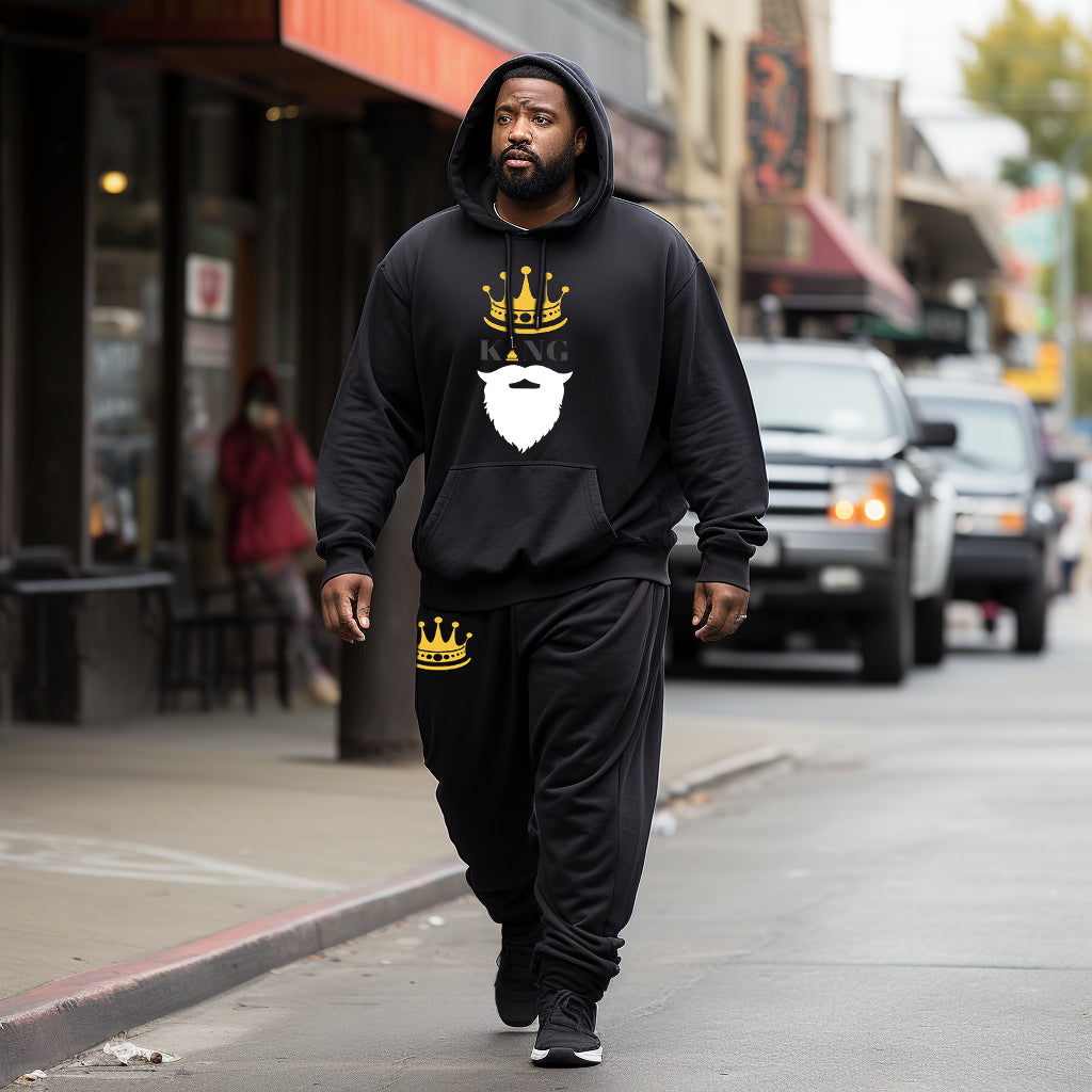 King Men s Big Tall Hoodie Two Piece Set
