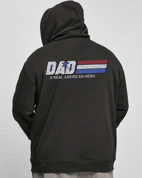 Men's Dad - A Real American Hero Plus Size Hoodie