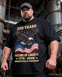 Men's The 250th Anniversary of Independence Day Big & Tall 100% Cotton T-shirts