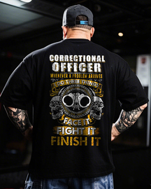 Men's Sarcastic Correctional Officer Plus Size T-Shirt